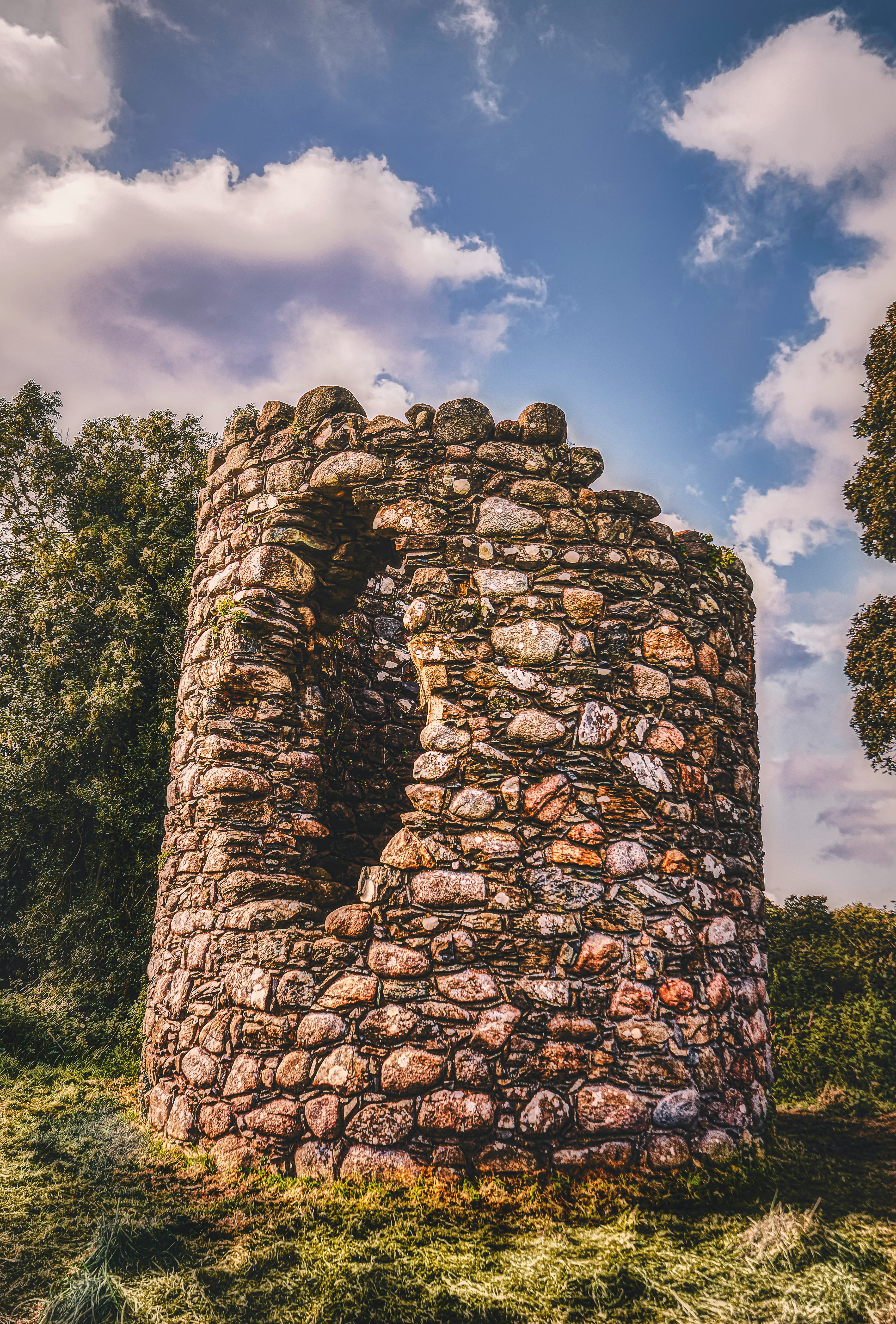 brown and black stone wall